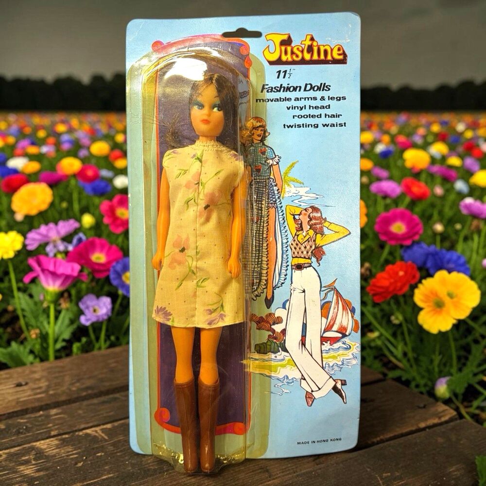 New Justine 11.5" Fashion Doll Vintage Hong Kong Movable Arms Legs Vinyl Head B